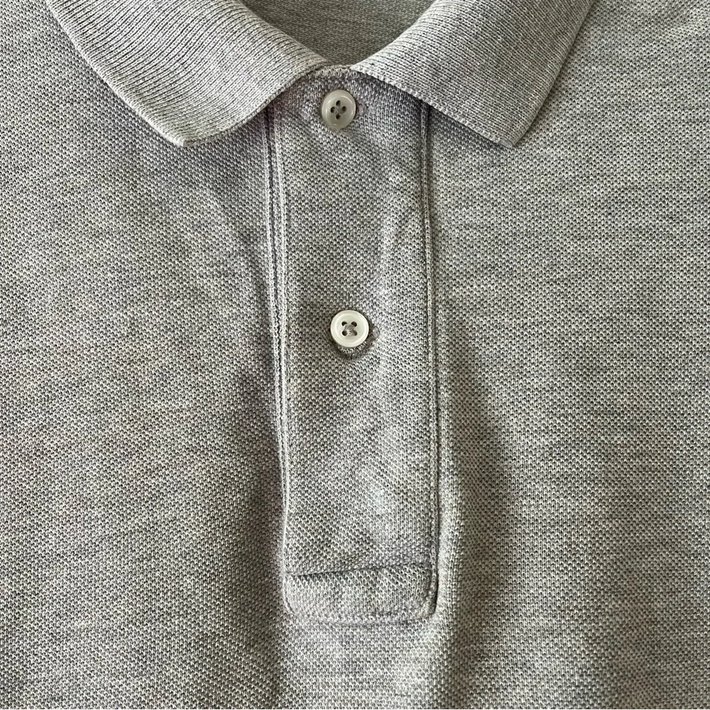 Polo Ralph Lauren | Gray Cotton Mesh Classic Fit Short Sleeve Polo Shirt, Large